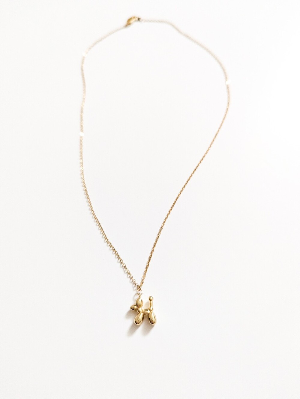 Balloon Dog Pendant Gold-plated Necklace 🐾